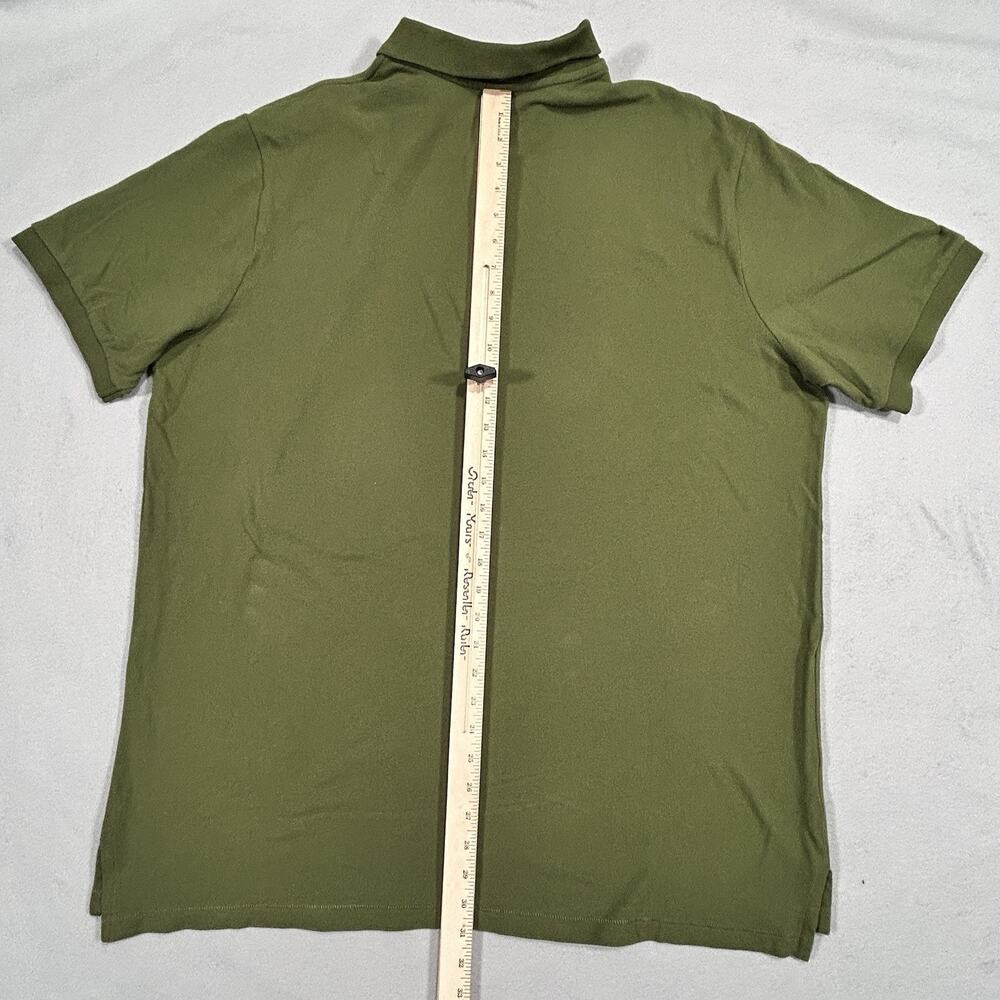 Eddie Baurer Men T2XL Short Sleeve 100% Cotton Olive Army Green Polo Golf Shirt - Picture 8 of 10